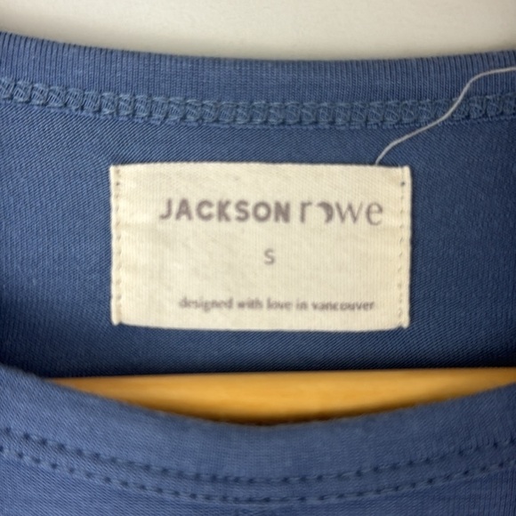 Jackson Rowe Blue Tie-Front Long Sleeve Top Size Small - Picture 2 of 6